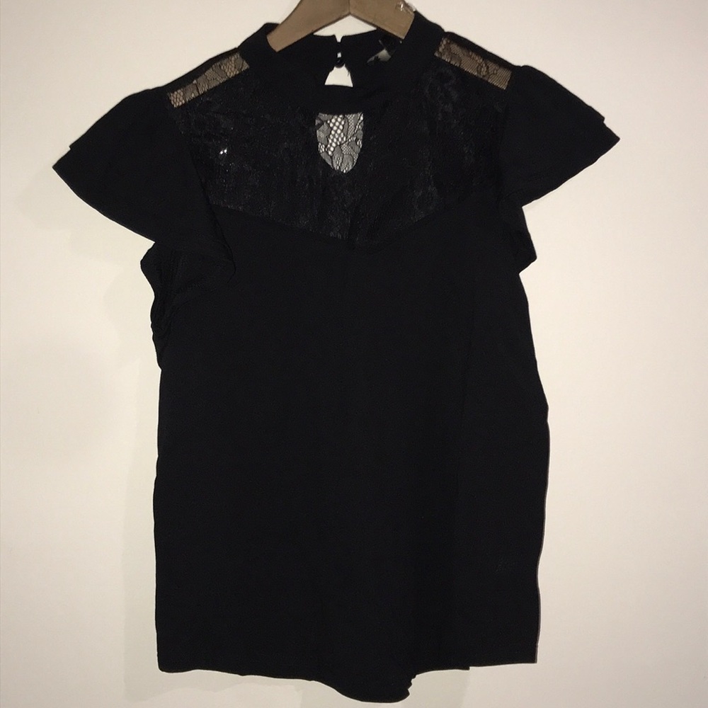 Iris iris basic blouse/ shirt with lace